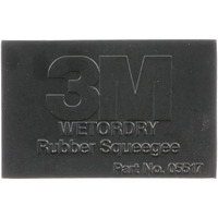 3M Wetordry Rubber Squeegee 05517, 2-3/4 In X 4-1/4 In, Comfort Fit, Flexible, For Wet Sanding