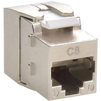 Beszin Cat.8 Rj45 Tool Less Shielded Keystone Jack, Ethernet Cable Jack, 22Awg-24Awg, 40Gbps, 2000Mhz, 2Ghz, Easy Termination, Tool Free (12-Pack)