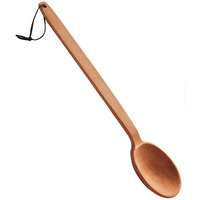 Ecosall Heavy Duty Large Wooden Spoon 18-Inch, Long Handle Cooking Spoon With A Scoop. Nonstick Big Spoon For Stirring, Mixing Cajun Crawfish Boil, Wall Dcor. Super Strong Sturdy Giant Hardwood Spoon