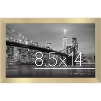 Americanflat 8.5X14 Picture Frame In Gold - Engineered Wood With Shatter Resistant Glass - Horizontal And Vertical Formats For Wall