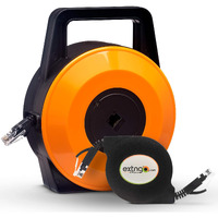 Extngo Retractable Network Cable Extender, 50 Ft (15 Meter) Cat 6 Ethernet Cable Flat-Portable 1Gbps Data Speed-Swiftly Setup Temp Networks-Cascadable Male-Female Rj45 Connector-Utp Cable Reel