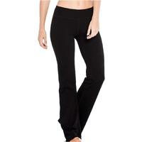 Houmous S-Xxxl 29''31''33''35'' Inseam Women's Cotton Bootcut Pants Inner Pocket(Tall-35 Inseam-Black, Xx-Large)