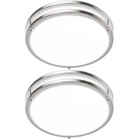 2 Pack 36W Led Ceiling Light Fixture (450W Equiv), 12" Modern Flush Mount Ceiling Lights, Dimmable Ceiling Lamps Super Bright 2000Lm, 3000K/4000K/5000K Adjustable For Bedroom Kitchen Bathroom Hallway