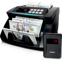 Kolibri Money Counter Machine With Advanced Fake Detection & Lcd Display | 1,500 Bills Per Minute Single-Denomination Cash Counter | Bill Counter Machine (Us Customer Support) (Kkr)