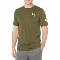 Under Armour Men's New Freedom Flag T-Shirt, Marine Od Green (390)/Desert Sand, X-Large