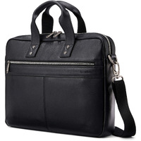Samsonite Classic Leather Slim Brief, Black, One Size