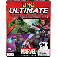 Mattel Games Uno Ultimate Marvel Card Game With 4 Character Decks, 4 Collectible Foil Cards & Special Rules, 2-4 Players, 2Nd Edition