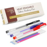 Madam Sew Heat Erasable Fabric Marking Pens | Quilting, Sewing, Crafts And Dressmaking I 4 Assorted Colors With 4 Refills