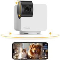 Petcube Cam 360 Camera Interactive Wifi Pet And Home Security Pan-Tilt Camera With Phone App, 1080P Hd Video, 360 Rotation, Night Vision, Ai Alerts