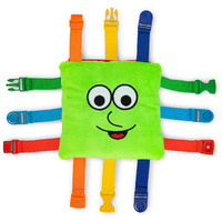 Buckle Toys - Buster Square - Learning Activity Toy - Develop Fine Motor Skills And Problem Solving - Toddler Travel Essential - Educational Classroom Must Have