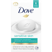 Dove Sensitive Skin Unscented Hypo-Allergenic Beauty Bar 3.75 Oz (Pack Of 6)