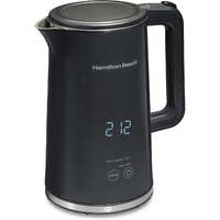 Hamilton Beach Digital Temperature Control Electric Tea Kettle, Hot Water Boiler & Heater 1.7L, 5 Preset Modes + Keep Warm, Fast Boil 1500 Watts, Bpa Free, Cool-Touch Exterior, Black (41033)