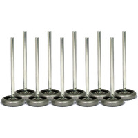 Ideal Security Inc. Garage Door Rollers - 3" Steel Wheels With 10 Ball-Bearings & 7" Stem (10-Pack)