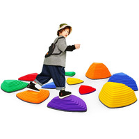 Stepping Stones For Kids 11Pcs Anti-Skidding Stepping Stones Set Balance Stepping Stones Indoor & Outdoor Kids Fitness Equipment Promotes Balance Coordination & Strength (Classic)