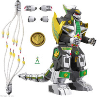 Super7 Ultimates! Mighty Morphin Power Rangers Dragonzord - 9" Power Rangers Action Figure With Accessories Classic Tv Show Collectibles