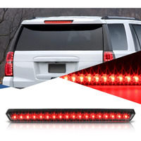 Auto Dynasty Full Led 3Rd Third Brake Tail Light Rear Stop Lamp Compatible With Chevy Suburban Tahoe 15-20, High Mount, Black Housing Smoked Lens