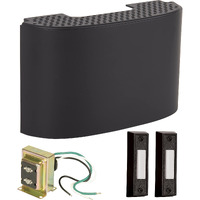 Craftmade Ck2001-Fb Designer Door Chime Kit Includes Flat Black Door Chime With 2 Black Buttons And T1610 Transformer