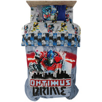 Franco Transformers Battle In Brooklyn Optimus Prime Kids Super Soft Comforter And Sheet Set With Sham, 4 Piece Twin Size, (Official Licensed Product)