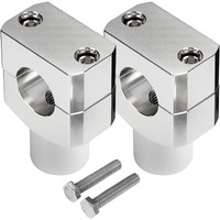 Kemimoto 1 Inch Motorcycle Handlebar Risers, Aluminum Alloy Motorcycle Risers, Compatible With Sportster Softail Dyna V-Star Shadow, Universal Motorcycle Accessories, Silver