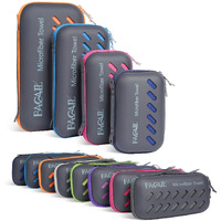 Bagail Camping Towel With Eva Case, Compact & Ultra Soft Microfiber Travel Towel - Super Absorbent & Lightweight Quick Dry Towels For Sports, Beach, Gym, Backpacking, Hiking And Yoga - Blue, Xl