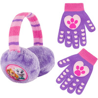 Nickelodeon Winter Earmuffs And Kids Gloves Set, Paw Patrol Skye And Everest, Purple, Girls Ages 4-7