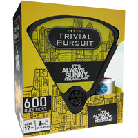 Trivial Pursuit It's Always Sunny In Philadelphia (Quickplay Edition)| Officially Licensed Trivia Game Questions From It's Always Sunny In Philadelphia | 600 Questions & Die In Travel Container