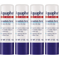 Aquaphor Lip Repair Stick - Soothes Dry Chapped Lips - 0.17 Ounce (Pack Of 4)
