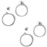 Coin Holder Bezel For 10 Cent / Usa Dime Silvertone ~ For Charm, Necklace, Pendant, Display (Pack Of 4)