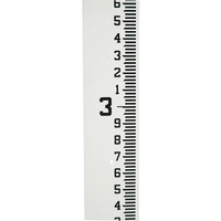 Adirpro 4" Wide Stream Gauge - Heavy Duty Staff Gauge - All Weather Gauge - Water Depth Gauge - Flow Meters (100Ths/10Ths/Feet) (0-4')