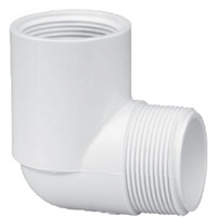 ~Lasco Fittings Inc 412-015 1-1/2" Miptxfipt 90^ Ell~
