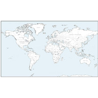 Detailed World Coloring Map - Big - 27.75" X 16.25" Matte Paper