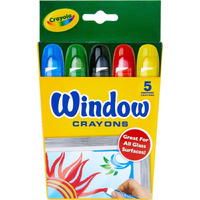 Crayola Washable Window Crayons, Assorted 5 Count