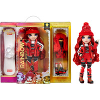 Rainbow High Winter Break Ruby Anderson - Red Fashion Doll And Playset With 2 Designer Outfits, Snowboard And Accessories