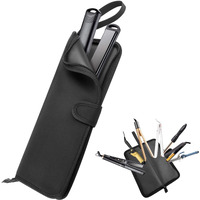 Flat Iron Travel Case, Heat Resistant Silicone Flat Iron Holder, Portable Travel Hair Straightener Pouch, Curling Iron Neoprene Cover Silicone Travel Mat For Hair Styling Tools 13 X 5 Inches (Black)