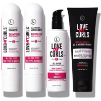 Lus (Love Ur Self) Ultra-Defining Curl Kit For Curly Hair Simplified Irish Sea Moss, Aloe Vera & Shea Butter Hair Routine Vegan & Cruelty Free