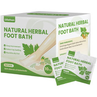 Difethen Natural Mugwort/Wormwood Herbal Foot Soak,Lymphatic Ginger Foot Bath Bag, Anti-Swelling Foot Spa Promote Metabolism, Foot Care 15G/Pcs (10Pcs)