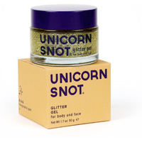 Unicorn Snot Face & Body Glitter - Cosmetic-Grade Holographic Glitter Gel - Glitter Makeup For Festivals, Raves, Anime Cosplay - Safe For Face, Easy Application & Removal, 1.7Oz Gold Glitter (Bling)