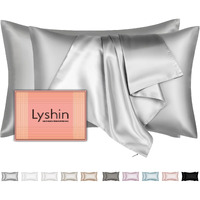 Mulberry Silk Pillow Cases 2 Pack Standard Size 20X26 Inches With Hidden Zipper, Ultra Smooth And Soft Breathable Cooling Silk Satin Pillowcase Set Of 2, Better For Hair And Skin, Gifts For Women Men