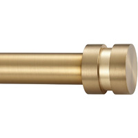 16-86 Inch Long Adjustable Warm Gold Curtain Rods,1 Inch Diameter Splicing Heavy Duty Rod Set With Aluminum Finals For Windows, Door, Drapery