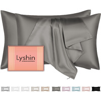 Mulberry Silk Pillow Cases 2 Pack Standard Size 20X26 Inches With Hidden Zipper, Ultra Smooth And Soft Breathable Cooling Silk Satin Pillowcase Set Of 2, Better For Hair And Skin, Gifts For Women Men