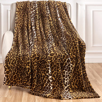 Edenleaf Leopard Print Blanket Fleece Throw Blanket For Bed Sofa Travel And Camping, Super Soft Cozy Fluffy Plush Blanket, Cheetah Print Blanket For All Seasons(6080)