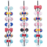 Gocasmus 3 Pcs Mouse Ears Headband Holder Hanging Headband Organizer Bow Headpiece Hair Accessories Vertical Headband Holder Wall Display Decor