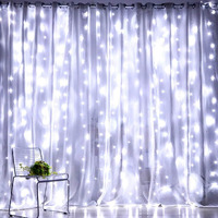 Fiee Fairy Curtain Lights,304 Led 9.8Ftx9.8Ft 30V 8Modes Safety Window Light With Memory For Home Wedding Christmas Party Family Patio Lawn Garden Bedroom Outdoor Indoor Wall Decorations(Cool White)