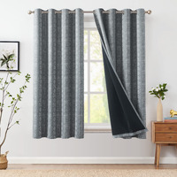 Jinchan 100% Blackout Boho Curtains 63 Inch Length For Bedroom White On Grey Geometric Printed Grommet Top Room Darkening Thermal Insulated Window Drapes 2 Panels