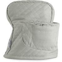 Kitchenaid Fitted Tilt-Head Solid Stand Mixer Cover With Storage Pocket, Quilted 100% Cotton, Grey, 14.4"X18"X10"