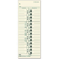 Tops 1256 Acroprint/Cincinnati/Lathem/Simplex/Stromberg Time Card 3 1/2 X 9 (Box Of 500)