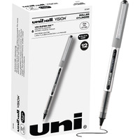 Uniball Vision Rollerball Pens, Black Pens Pack Of 12 - 0.7Mm Fine Point Medium Black Ink - Teacher Pen, Japanese Pens, Smooth Writing Pens, Journaling Pens, School & Office Supplies