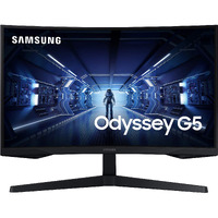 Samsung Odyssey G5 Series 27-Inch Wqhd (2560X1440) Gaming Monitor, 144Hz, Curved, 1Ms, Hdmi, Display Port, Freesync Premium (Lc27G55Tqwnxza)