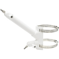 Holicfun 2-In-1 Security Camera And Solar Panel Pole Mount For Ring, Eufy, Arlo, Wyze Solar Panels And Cams - White