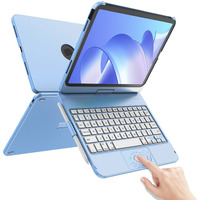 Taiyang For Ipad 10Th Generation Case With Keyboard For Ipad 10.9" 2022, Touch Keyboard For Ipad 10Th Generation Case -360 Rotatable,Pencil Holder,Touch Trackpad Keyboard Case For Ipad 10Th Gen